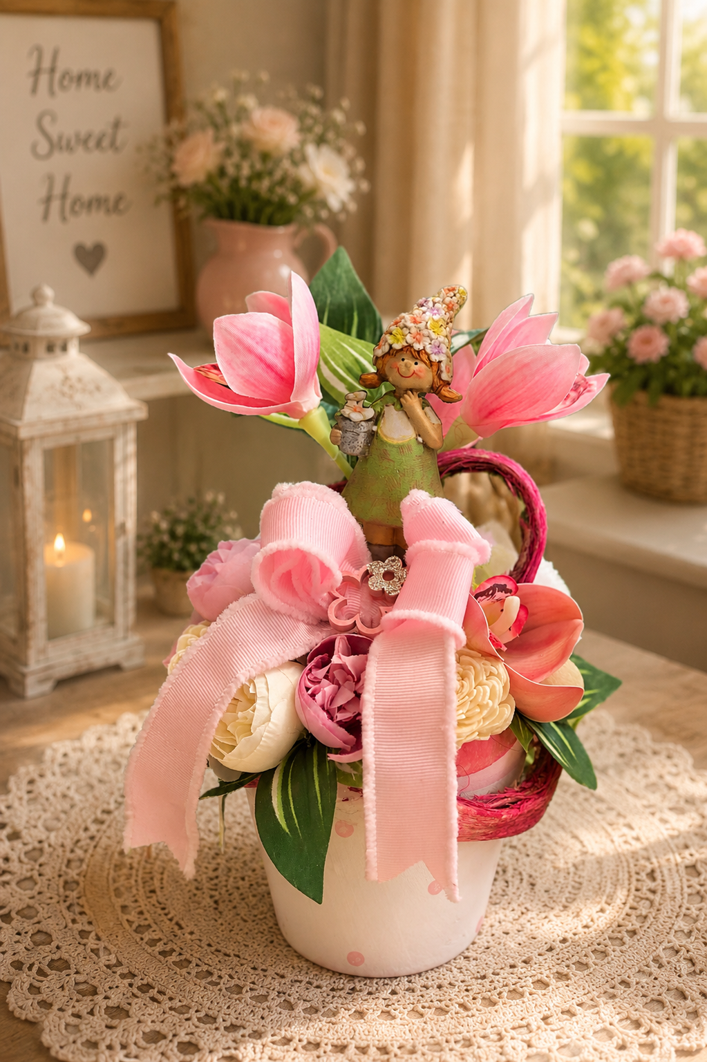 Pink Fairy Garden – Romantikus Virágdekoráció